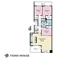 セントラルパークウエストD棟 3SLDKの間取図画像