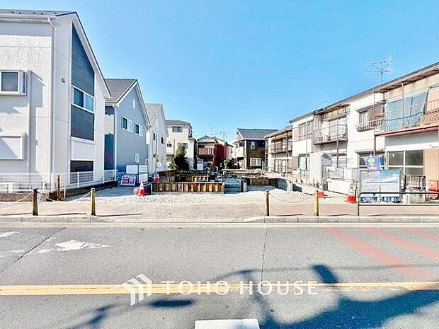 「前面道路含む現地」前面道路：東8.19ｍ