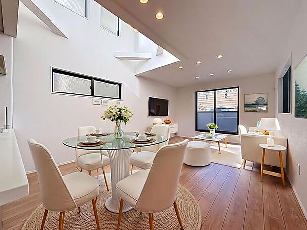 「リビングダイニング」（画像内の家電・家具等はCGです。本物件には付帯されません）