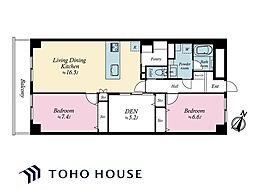 市川本八幡マンション 2LDKの間取図画像