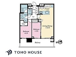 HARUMI FLAG PARK VILLAGE 2LDKの間取図画像