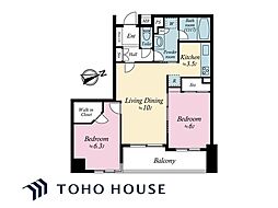 サンクタス西新井 2LDKの間取図画像