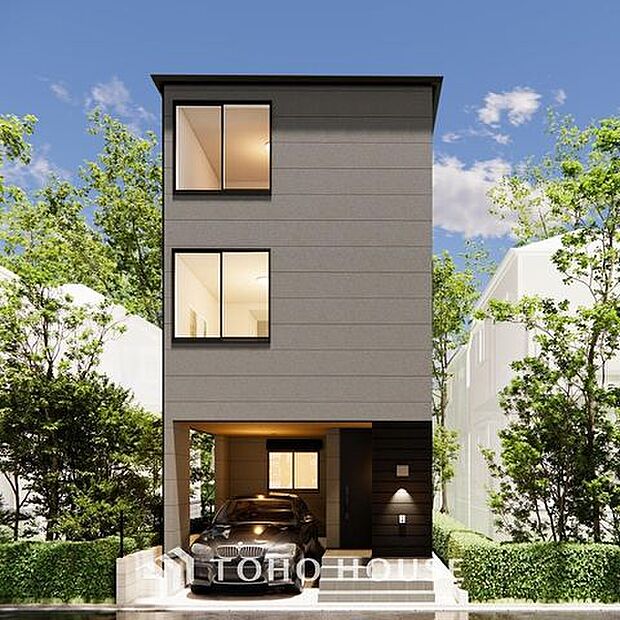 「外観」(パース)今日も、明日も、この街で、きっと誰かがしあわせになる物語が描かれていくはずです。爽快な風も毎日やさしく頬をなででくれます。