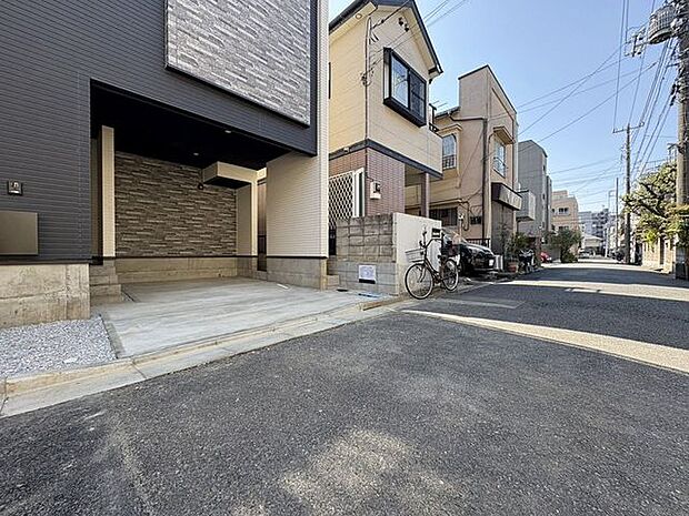 「前面道路」北側 約5.1m 私道