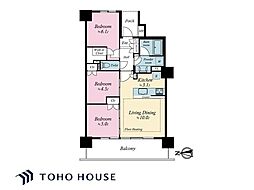シティタワー金町タワー棟A棟 3LDKの間取図画像