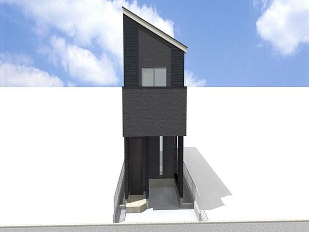 「外観（パース）」チュラルな色使いとスタイリッシュなフォルムで存在感を漂わせる街並み。都会的な外観と、雰囲気のある街並みがマッチし、新生活の情景を生み出します。