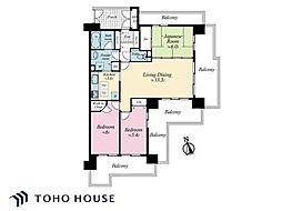 グラン・コート大久保2セントラルアベニュー171 3LDKの間取図画像