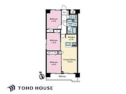 朝日プラザ亀戸 3LDKの間取図画像