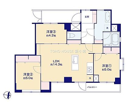 3LDK 間取り