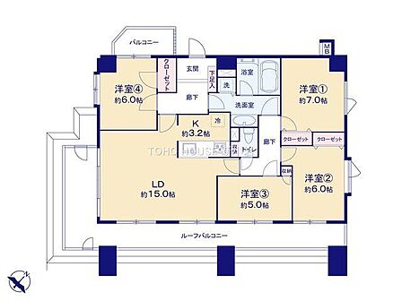 4LDK 間取り