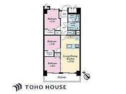 行徳ハイム3号棟 3LDKの間取図画像