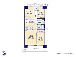 ブライトシティ船橋 3LDKの間取図画像