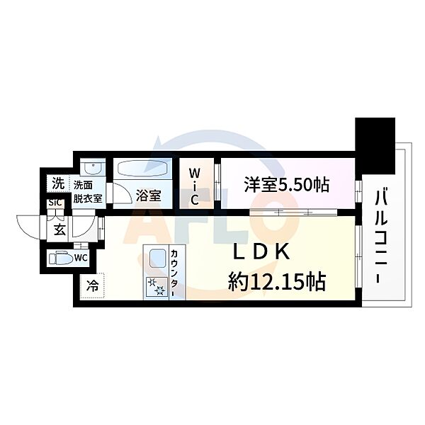 プレジオ九条 ｜大阪府大阪市西区本田2丁目(賃貸マンション1LDK・12階・42.48㎡)の写真 その2