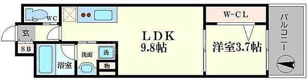 アーバネックス心斎橋II 1202｜大阪府大阪市中央区南船場3丁目(賃貸マンション1LDK・12階・33.31㎡)の写真 その2