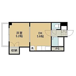 スペース南4条 1DKの間取図画像