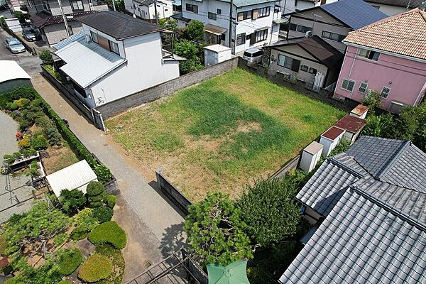 北西からの空撮