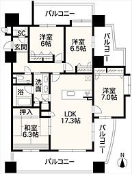 アルバティア東町 4LDKの間取図画像