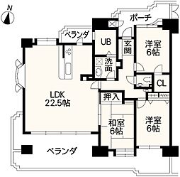 シティライフ田迎3 3LDKの間取図画像