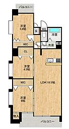 シティライフ水前寺 3LDKの間取図画像