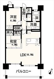 レクシア長嶺南ブライディア 2LDKの間取図画像