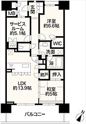 プレミスト大江ザ・レジデンス 2SLDKの間取図画像