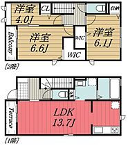 千葉県市原市東五所（賃貸タウンハウス3LDK・1階・77.29㎡） その2