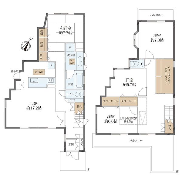 8299万円、4LDK、土地面積165.59m2、建物面積126.95m2