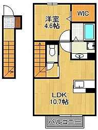 イオメールかんだA 1LDKの間取図画像