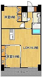 MDIシエルコンティーレ曽根北町 2LDKの間取図画像