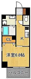 ニューアンジュ下曽根 1Kの間取図画像