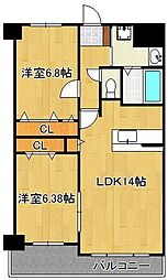 ビッグファミリー葛原 2LDKの間取図画像