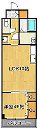 雅ビル 1LDKの間取図画像