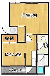 グランドメゾン沼南 1DKの間取図画像