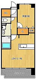 アースコートY`sシティ津田新町 1LDKの間取図画像