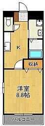 プロニティ行橋C 1Kの間取図画像