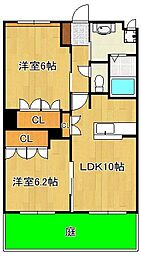 レジデンス・ファミーナ 2LDKの間取図画像