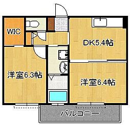 クラージュC 2Kの間取図画像