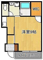 コンフォートK.S 1Kの間取図画像