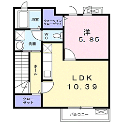 シエロ荏隈 1LDKの間取図画像