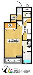 フォレスタアケボノ 1Kの間取図画像