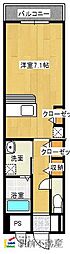 プリマヴェーラNozomi 1Kの間取図画像