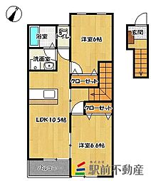 アンジュ 2LDKの間取図画像
