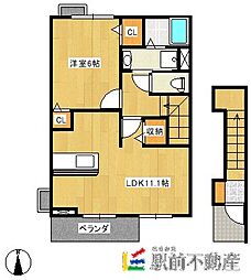 ガーデンハウスタニマチ 1LDKの間取図画像