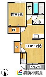 コンフォールネオ 1LDKの間取図画像