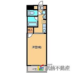 ウイングコート本町 1Kの間取図画像
