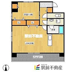 タワーマンション・シーザリオン 1LDKの間取図画像