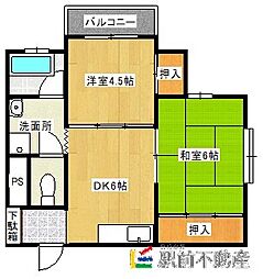 ウインライトビル 2DKの間取図画像