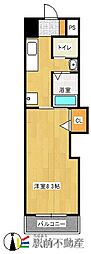 フロラシオンマンション 1Kの間取図画像