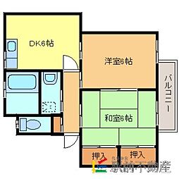 コーポピア 2DKの間取図画像