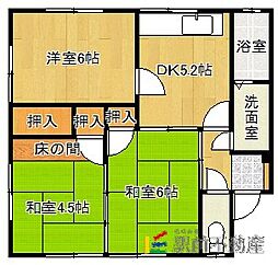 グリーンコーポ萩尾 1階3DKの間取り